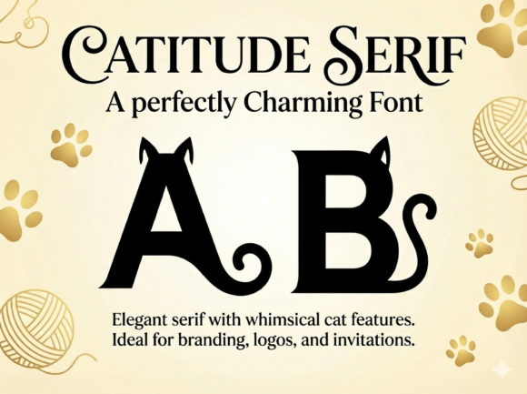 Catitude Serif: A Playful, Premium Font for Creative Projects