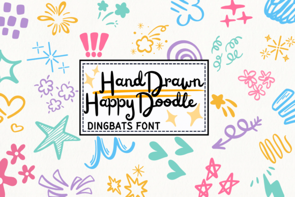 Hand Drawn Happy Doodle: Whimsical Font for Creative Projects