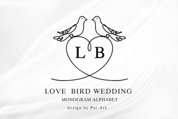 Love Bird Wedding Monogram: A Timeless Design Asset