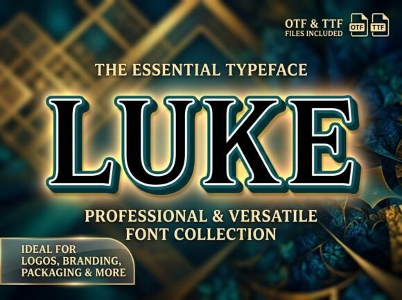 Luke: Command the Field with Vintage Varsity Typography