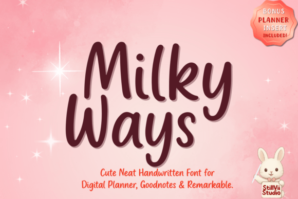 Milky Ways: The Neat Handwritten Font for Digital Planning