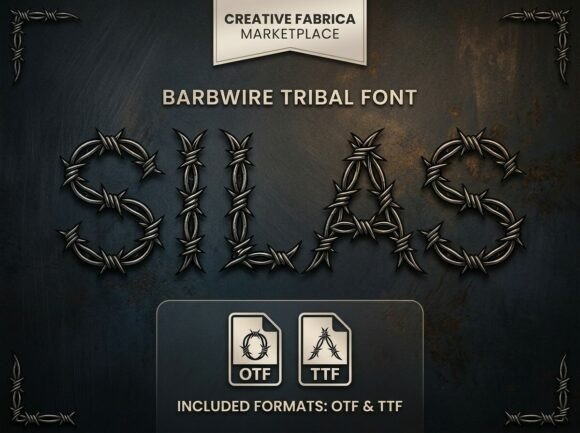 Silas: The Barbwire Font for Edgy Designs
