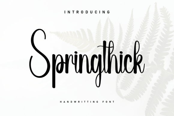 Springthick: A Handwritten Font with Heartfelt Charm