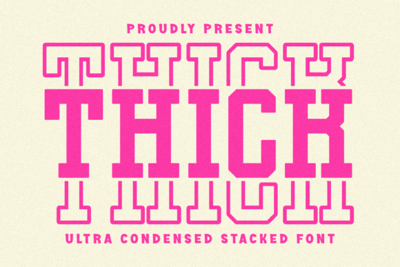 Thick Stacked: Bold Display Font for Impactful Designs
